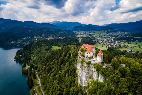 Slovenia's oldest castle, overlooks charming Lake Bled