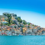 The old town of Sibenik on the Adriatic coast in Dalmatia