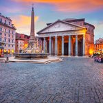 Rome's Pantheon at sunrise 