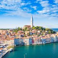 The beautiful "Old Town" of Rovinj along the Adriatic coast