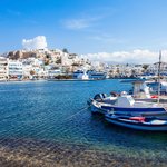 The port in Naxos