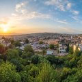 Panoramic view of Fes at sunset time, Morocco