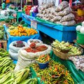 Colorful produce in a traditional market
