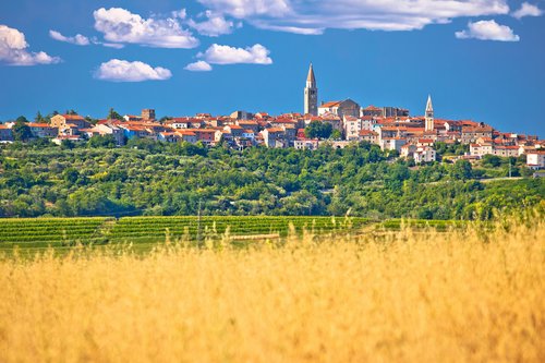 Small villages dot the idyllic countryside of Istria in north-western Croatia