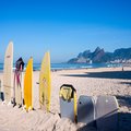 Surf boards on Ipanema Beach, Rio