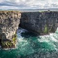 the sea cliffs at Downpatrick Head on the coastline of County Mayo, Ireland