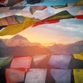 Prayer flags against the backdrop of the Annapurnas