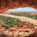 Views over an ancient berber kasbah near Aït Benhaddou 