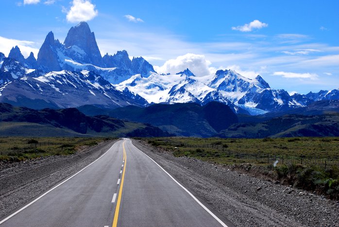 View of Mount Fitz Roy on the border between Argentina and Chile