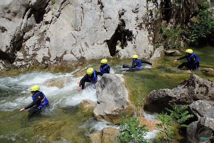 Canyoning down the Cetina River outside of Omiš