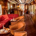 The elegant bar car on PeruRail's Hiram Bingham train