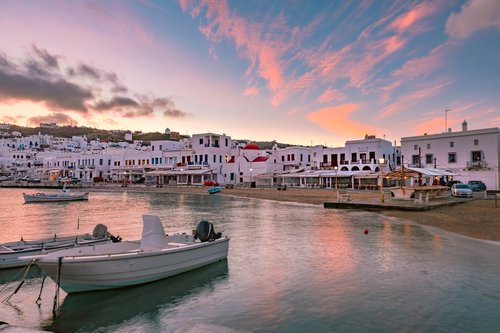 Mykonos at sunset