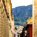 A view of the mountains from Bogota's La Candelaria district.