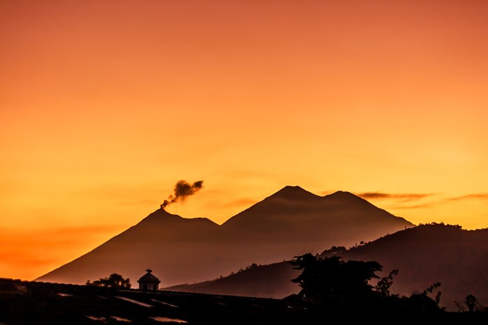 Looking out over Guatemala's "Ring of Fire" volcanoes.