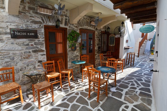 Cafe in Naxos town