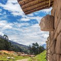 Stone mask on the ancient temple at Chavin de Huantar