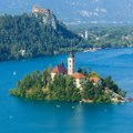 Medieval architecture against a stunning backdrop in Lake Bled