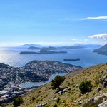 Coastal landscape of Dubrovnik and the Elafiti Islands from Fort Imperijal