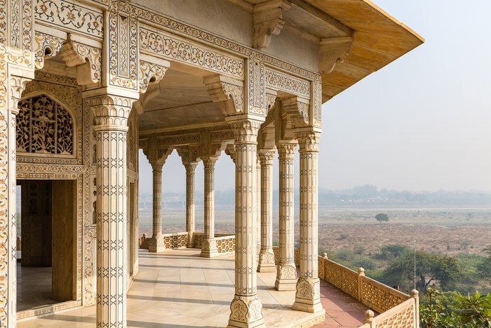 Explore historic forts and palaces, like the beautiful Agra Fort