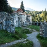 The ruins of the castle at Mystras