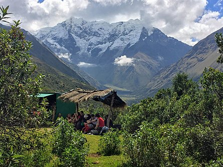 International hikers on the Salkantay Trail
