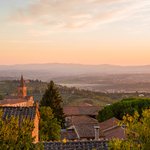 Sunset over the countryside around Perugia.