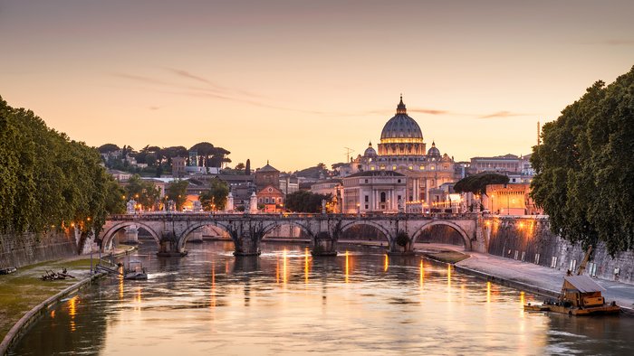 Evening view of the Vatican, Rome