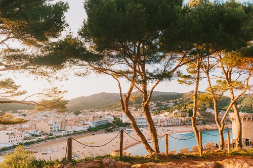 View of Tossa de Mar from Vila Vella Fortress