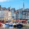 The old port of Honfleur in Normandy, France