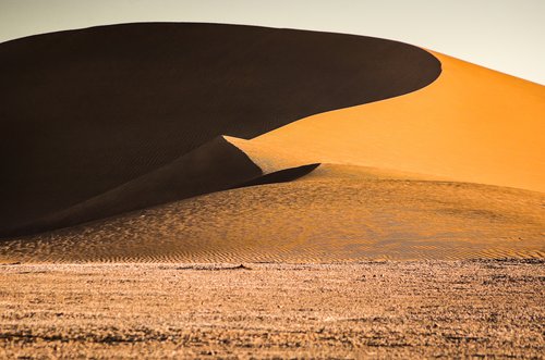 Sand dunes in the Moroccan Sahara