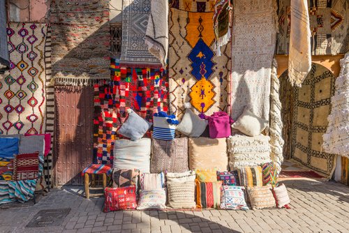 Traditional wares await in the bustling souks