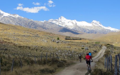 Biking trail in the Andes 