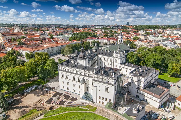 View of Cathedral Square in Vilnius