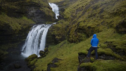 Icelandic hidden waterfall