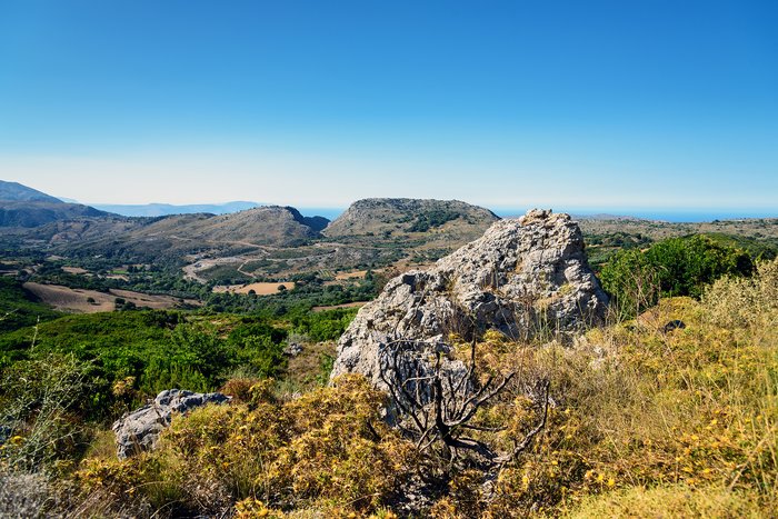 The beautiful interior landscape of Crete