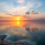 A sunset over the Dead Sea