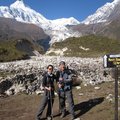 On the way to Samdo, in front of Manaslu Peak