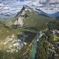 Aerial view of the town of Banff (Paul Zizka)
