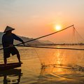 Fisherman on the Mekong River