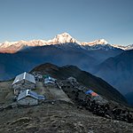 The view of Dhaulagiri from Khopra Danda