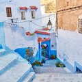 A blue-painted alley in Chefchaouen