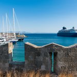 View of Rhodes harbor
