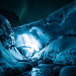 Ice Cave and Northern Lights