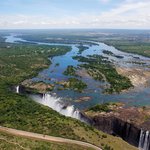 Aerial view of Victoria Falls 