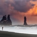 Explore the black-sand lava beach of Reynisfjara