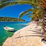 The stunning blue-green waters of the Adriatic kiss the Cavtat shoreline