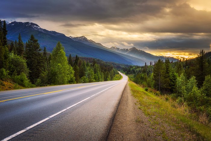 Icefields Parkway in the Canadian Rockies