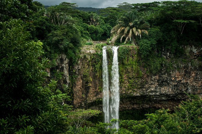 Chamarel waterfall on Mauritius