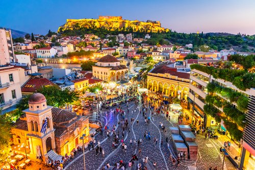 Athens aglow at dusk