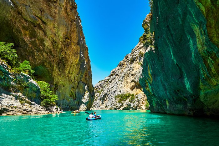 Paddling in the Verdon Gorge